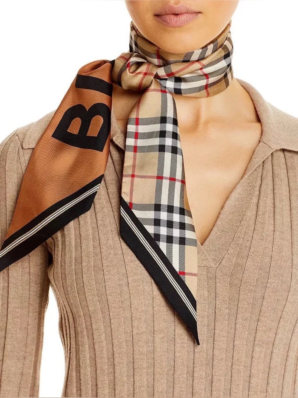 Burberry vintage check skinny scarf